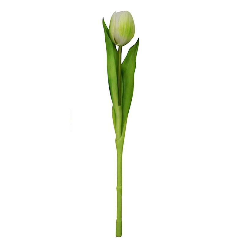 Sztuczny kwiat SASKA GARDEN Tulipan Biały (7 sztuk)