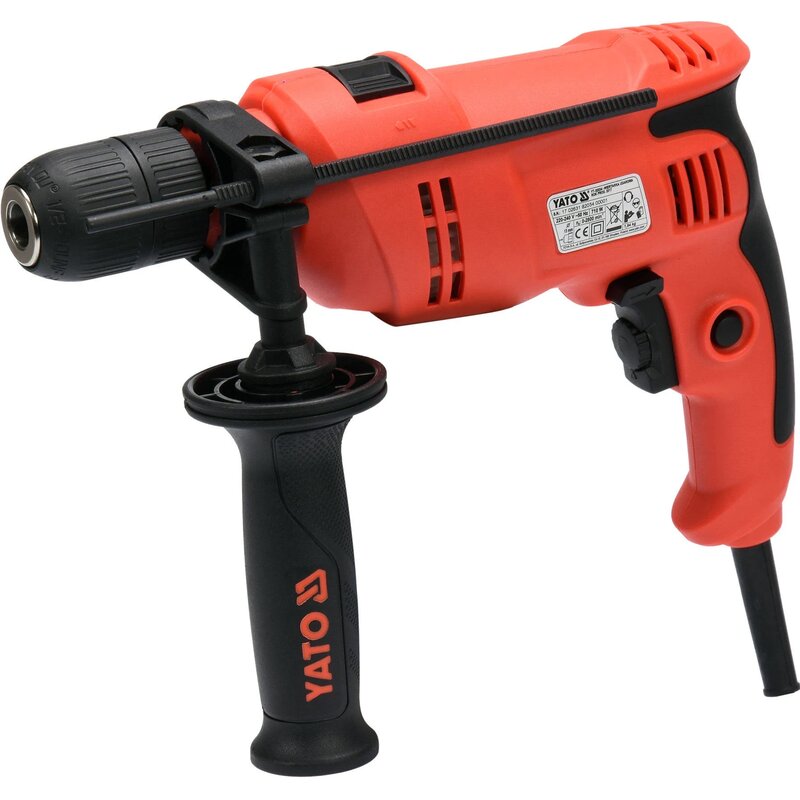 Wiertarka udarowa YATO YT-82034 sieciowa 710W + dodatkowy uchwyt + ogranicznik