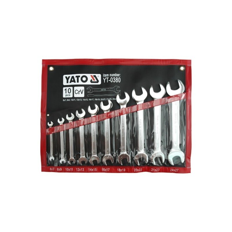 Zestaw kluczy YATO YT-0380 6 - 27 mm (10 elementów)