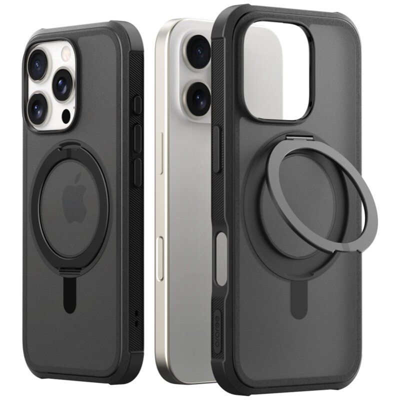 Etui ARAREE Duple M MagSafe Stand do Apple iPhone 16 Pro Czarny