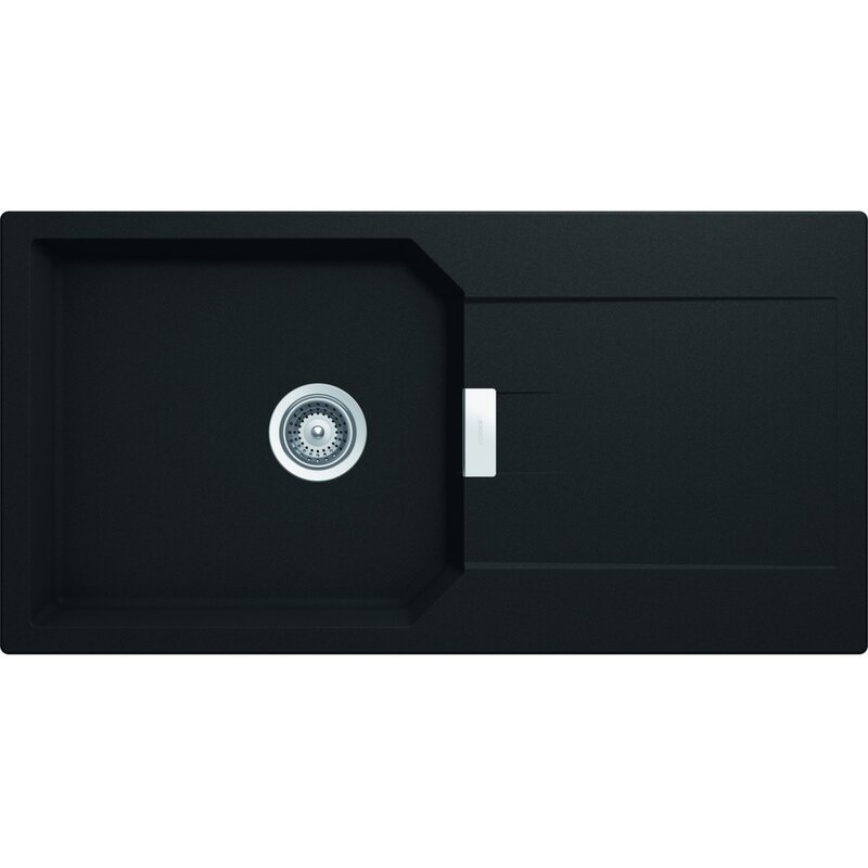 Zlewozmywak jednokomorowy z ociekaczem SCHOCK Manhattan D-100L Onyx 51x100