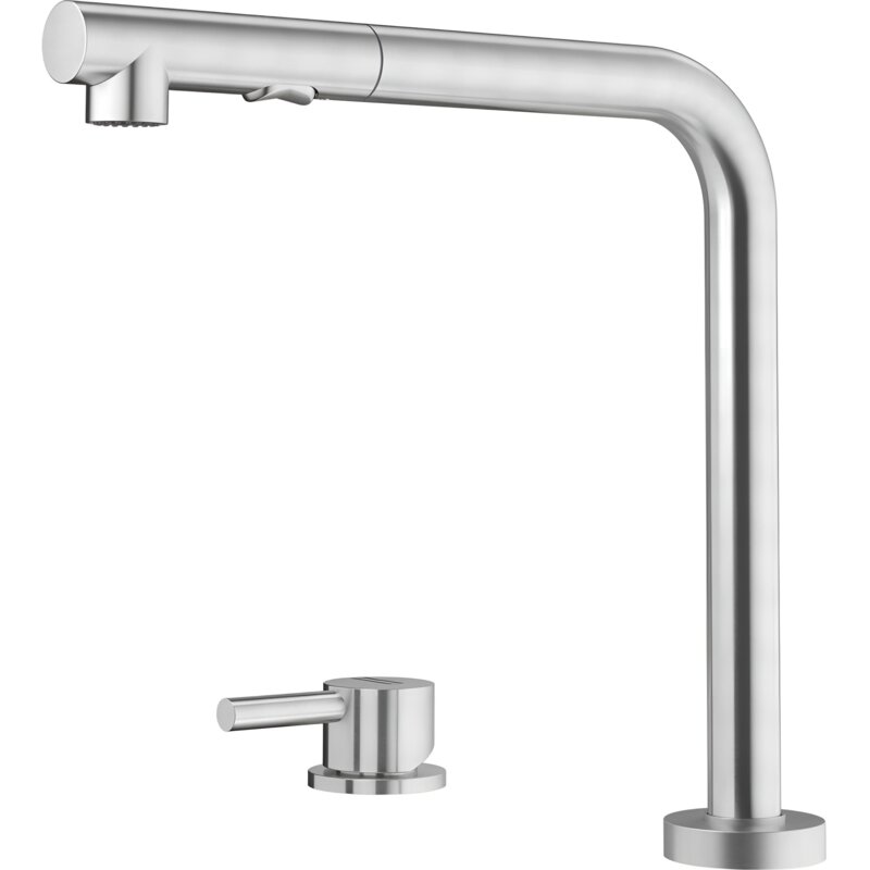 Bateria kuchenna stojąca FRANKE Mythos window outdoor spray z wyciąganą wylewką Stal szlachetna 115.0731.378