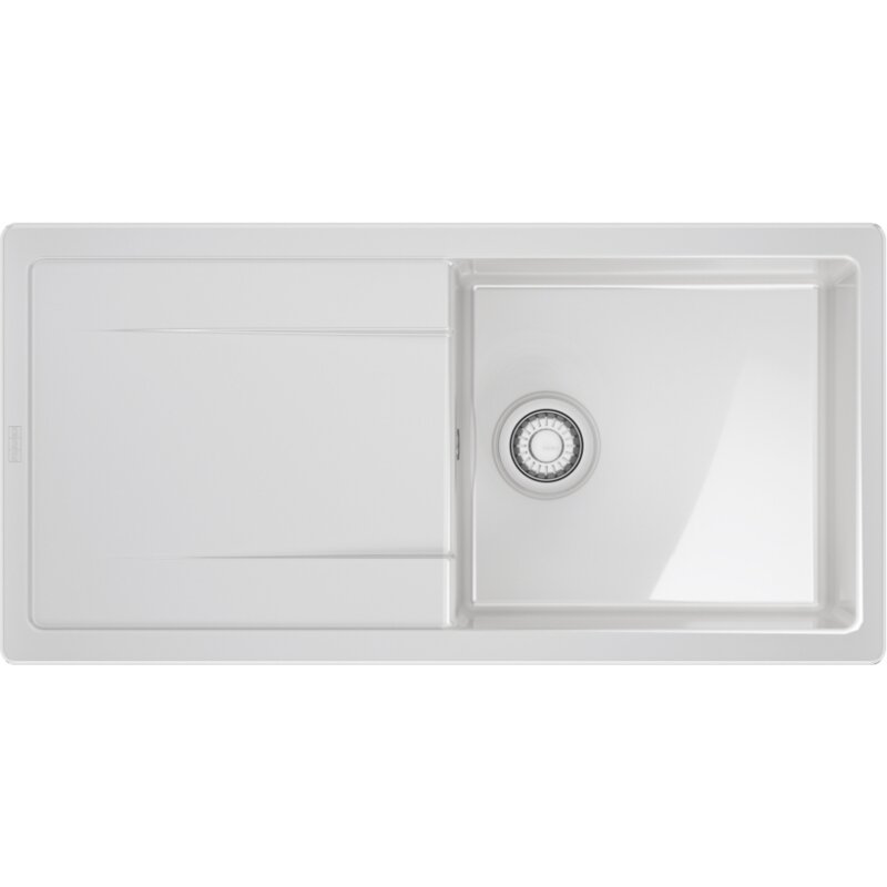 Zlewozmywak jednokomorowy z ociekaczem FRANKE MarisX MXK 611-100 124.0745.380 Biały polarny 50x100
