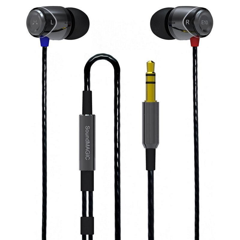 Słuchawki dokanałowe SOUNDMAGIC E10 Czarno-szary