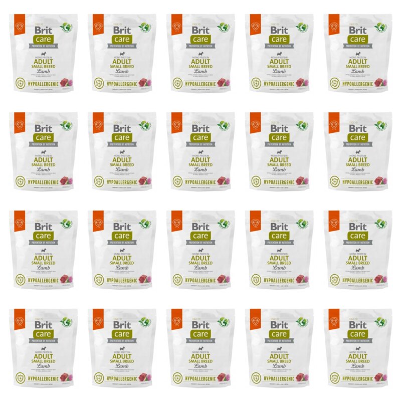 Karma dla psa BRIT Care Hypoallergenic Adult Small Breed Jagnięcina 20 x 1 kg