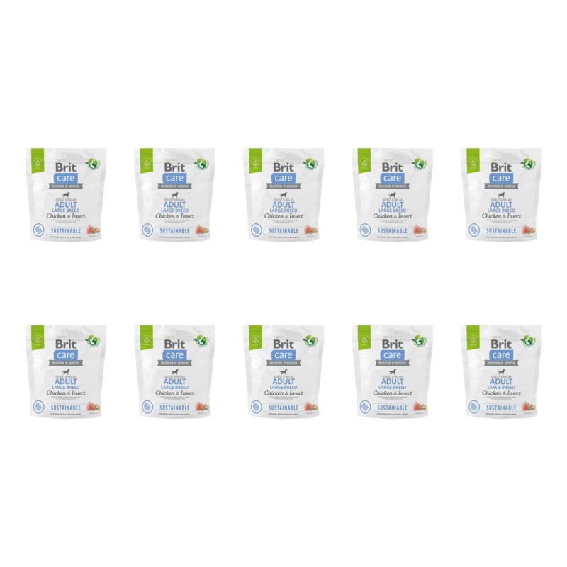 Karma dla psa BRIT CARE Sustainable Adult Large Breed Kurczak i owady 10 x 1 kg