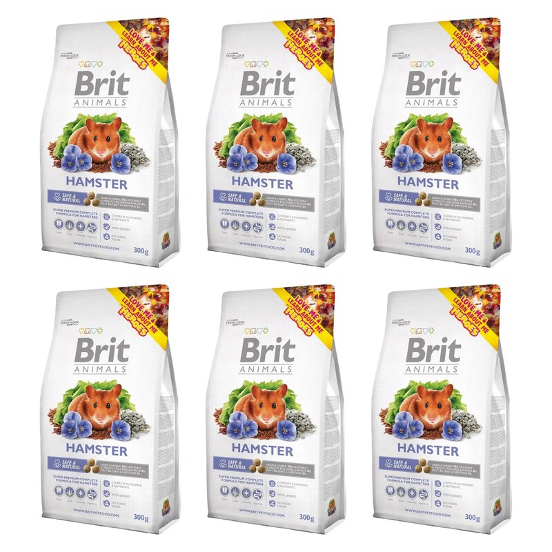 Karma dla gryzoni BRIT Animals Hamster Complete 6 x 300 g