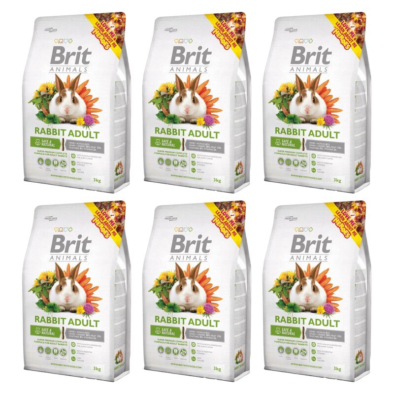 Karma dla gryzoni BRIT Rabbit Adult Complete 6 x 3 kg