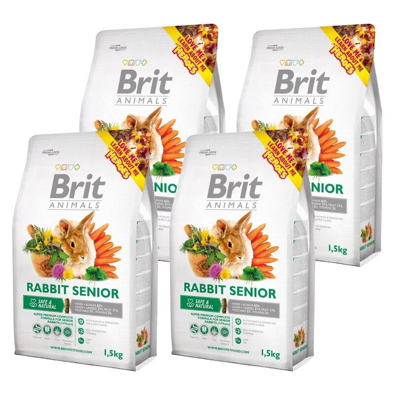 Karma dla gryzoni BRIT Rabbit Senior Complete 4 x 1.5 kg