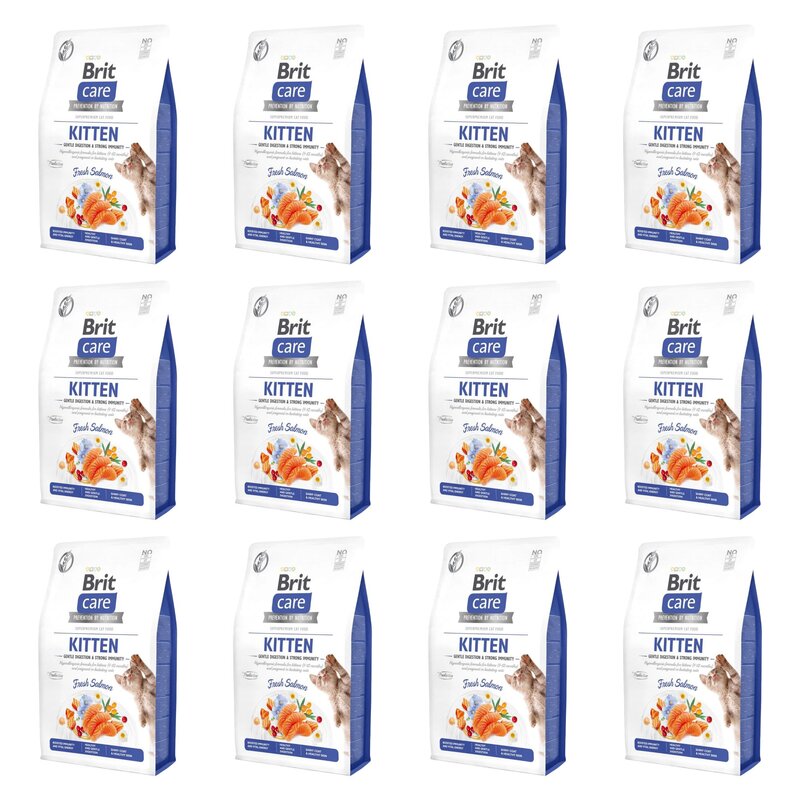 Karma dla kota BRIT CARE Grain-Free Kitten Immunity Łosoś 12 x 0.4 kg