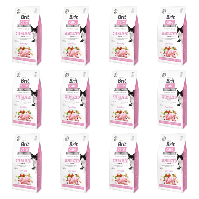 Karma dla kotów BRIT CARE Grain Free Sterilized Sensitive z królikiem 12 x 0.4 kg