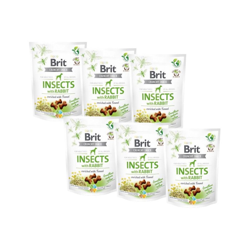 Przysmak dla psa BRIT CARE Dog Crunchy Cracker Insect & Rabbit 6 x 200 g