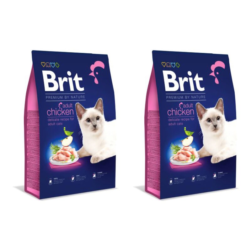 Karma dla kota BRIT Premium By Nature Kurczak 2 x 8 kg