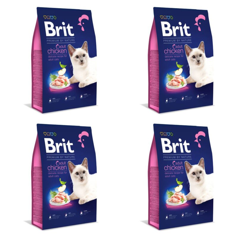 Karma dla kota BRIT Premium By Nature Kurczak 4 x 8 kg