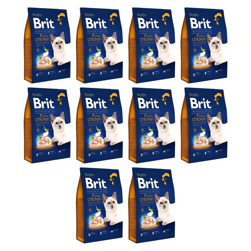 Karma dla kota BRIT Premium By Nature Indoor Kurczak 10 x 300 g