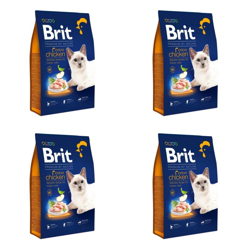 Karma dla kota BRIT Premium By Nature Indoor Kurczak 4 x 8 kg