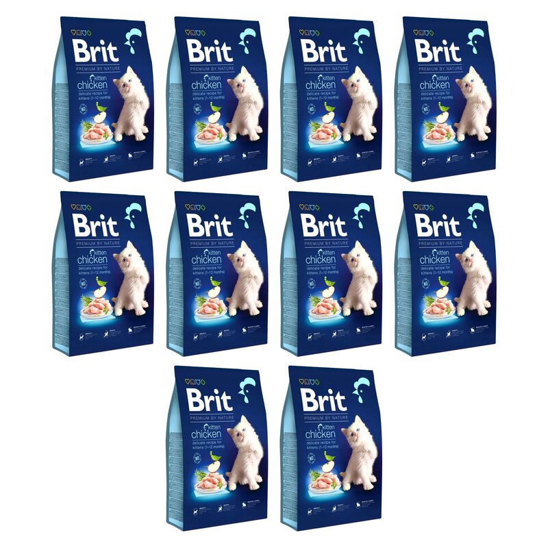 Karma dla kota BRIT Premium By Nature Junior Kurczak 10 x 300 g
