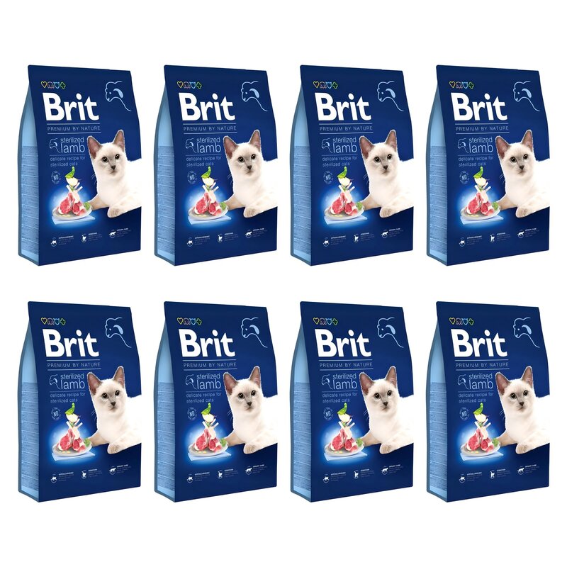 Karma dla kota BRIT Premium By Nature Sterilized Jagnięcina 8 x 1.5 kg