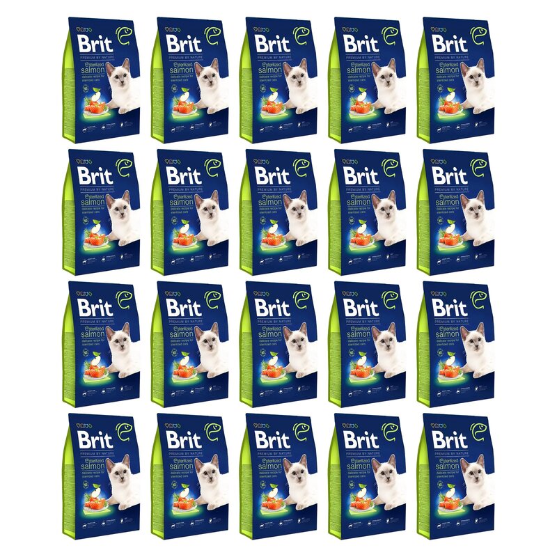 Karma dla kota BRIT Premium By Nature Sterilized Łosoś 20 x 300 g