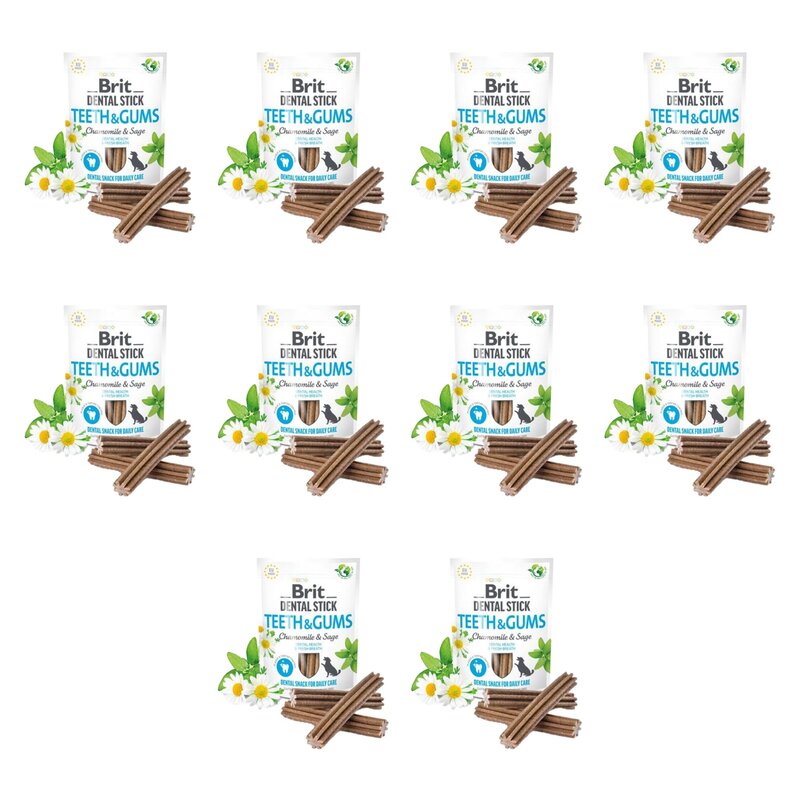 Przysmak dla psa BRIT Dental Stick Teeth&Gums Chamomile 10 x 251 g