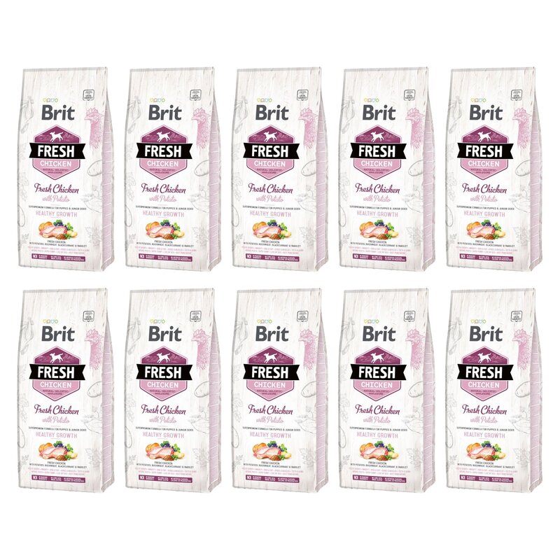 Karma dla psa BRIT Fresh Puppy Chicken & Potato 10 x 2.5 kg