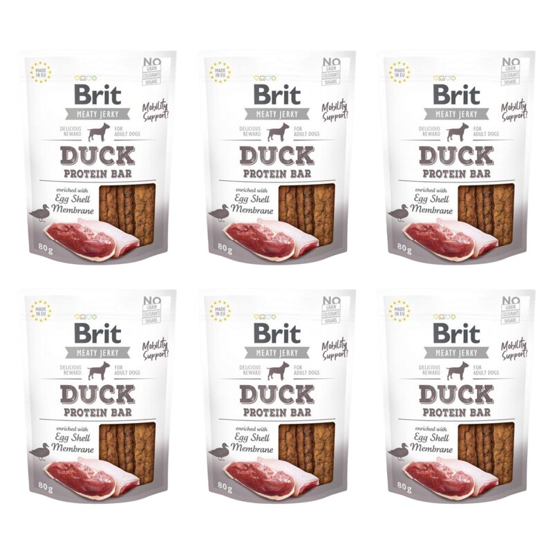 Przysmak dla psa BRIT Jerky Duck Protein Bar 6 x 80 g