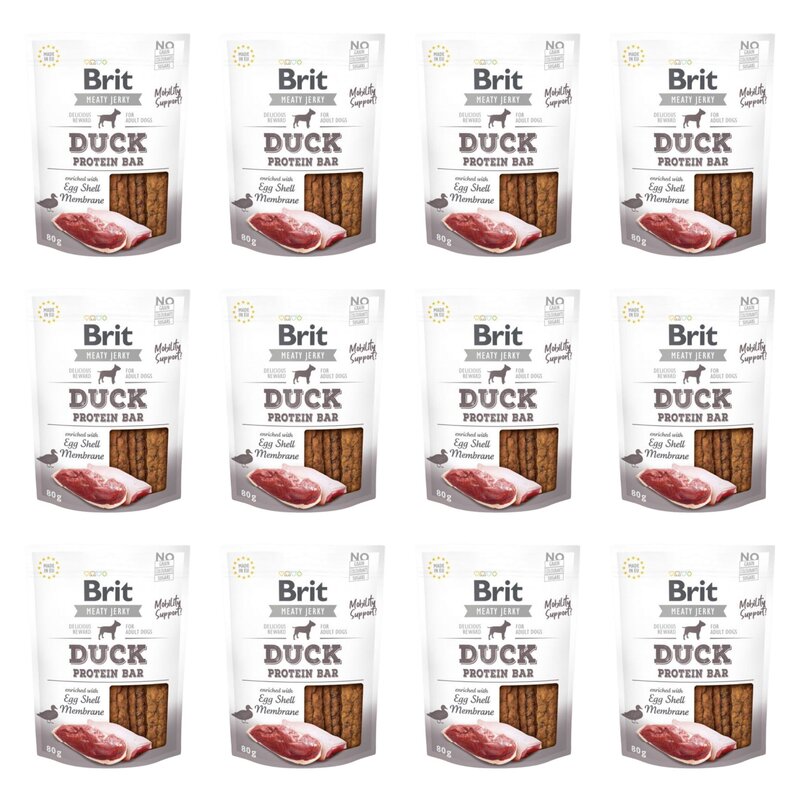 Przysmak dla psa BRIT Jerky Duck Protein Bar 12 x 80 g