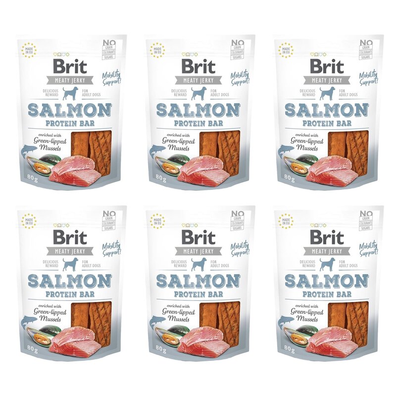 Przysmak dla psa BRIT Jerky Salmon Protein Bar Łosoś 6 x 80 g