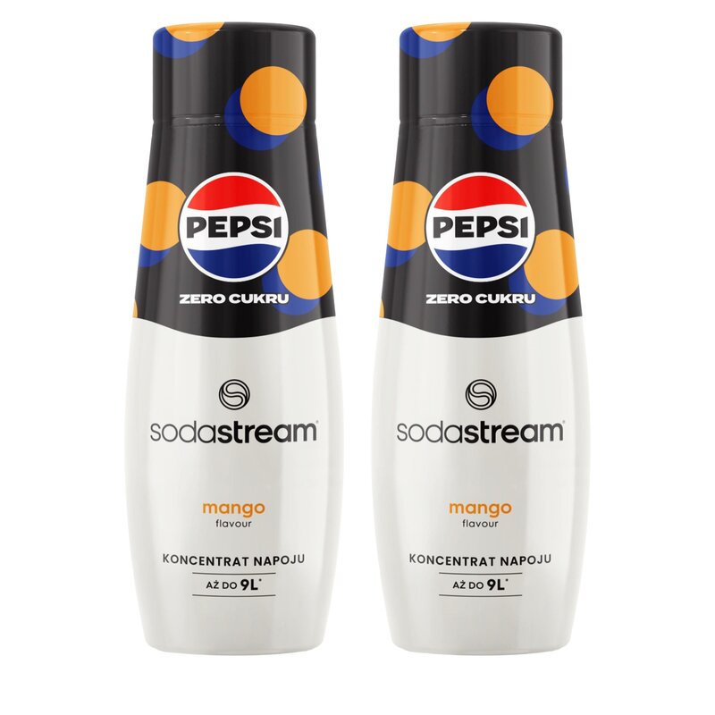Syrop do saturatorów SODASTREAM Pepsi Max Zero Mango bez cukru 2 x 440 ml