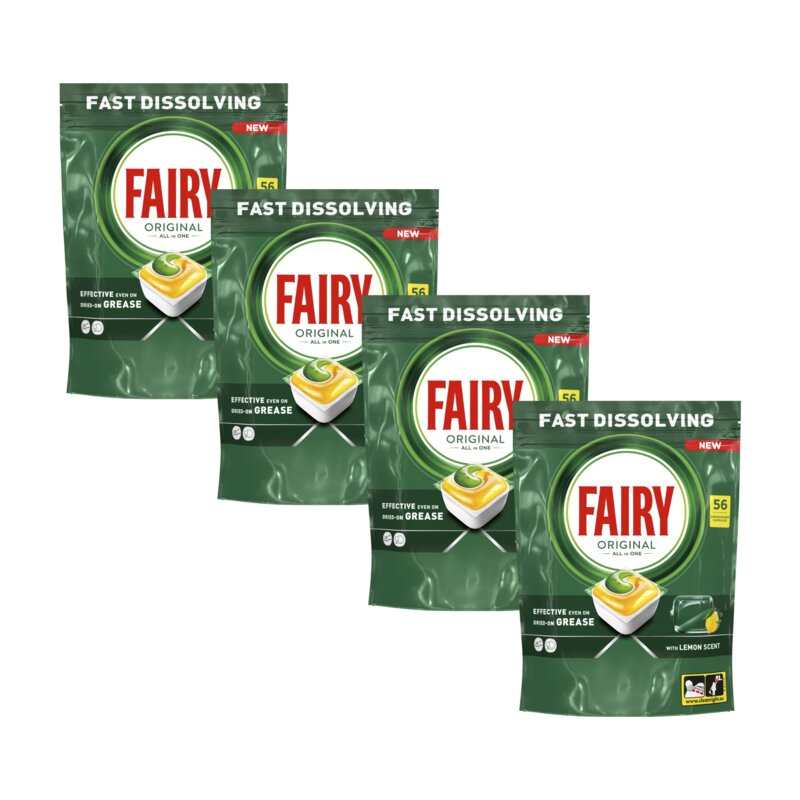 Kapsułki do zmywarki FAIRY Original All in One Lemon - 224 szt.