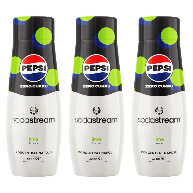 Syrop do saturatorów SODASTREAM Pepsi Zero Cukru Limonka 3 x 440 ml