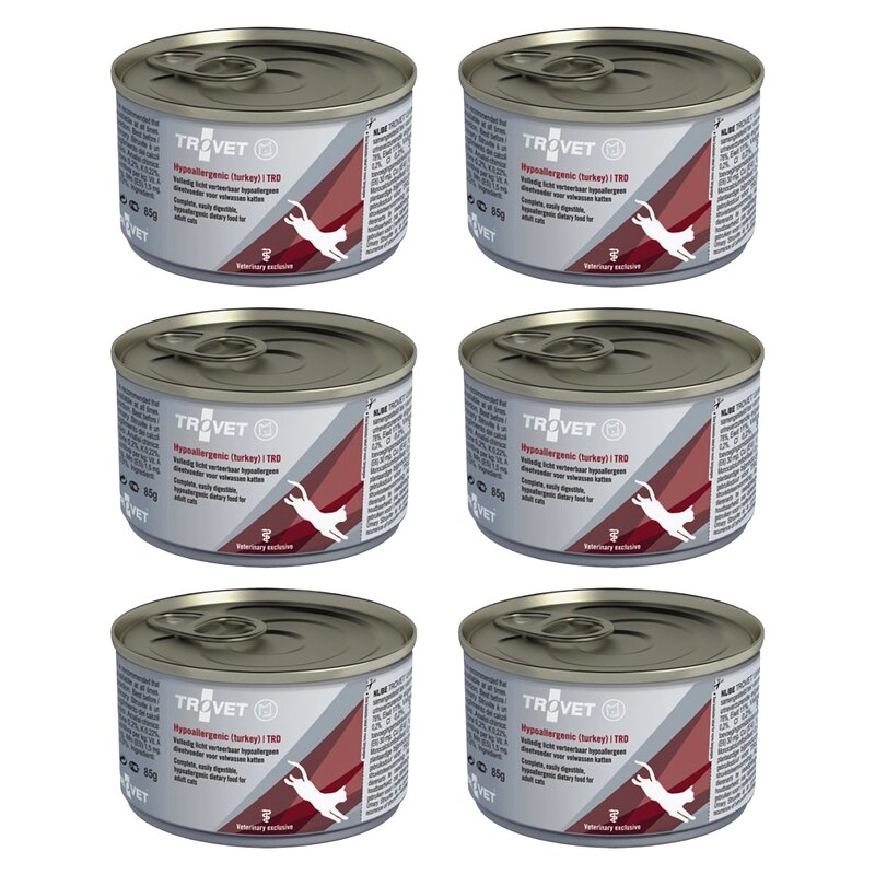 Karma dla kota TROVET Hypoallergenic TRD Turkey 6 x 200 g