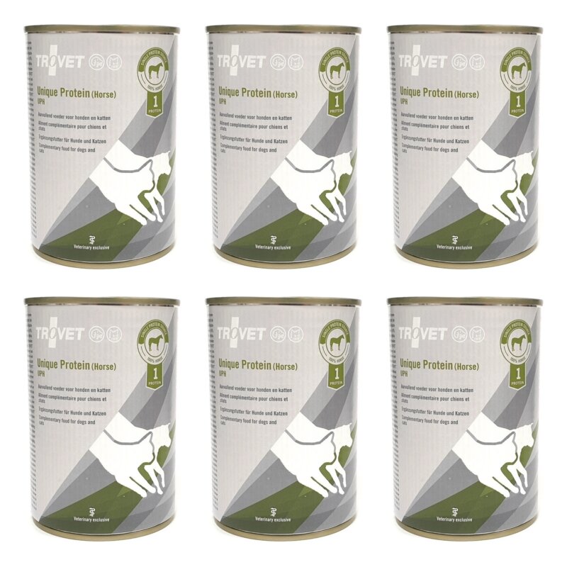 Karma dla psa i kota TROVET Unique Protein Konina 6 x 400 g