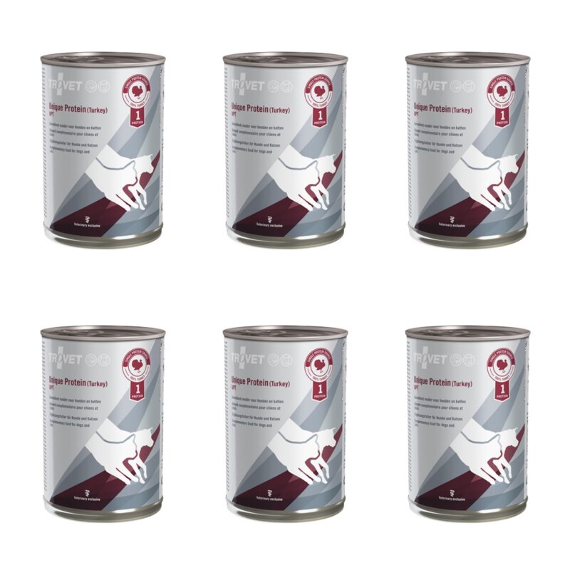 Karma dla psa i kota TROVET Unique Protein UPT Indyk 6 x 400 g