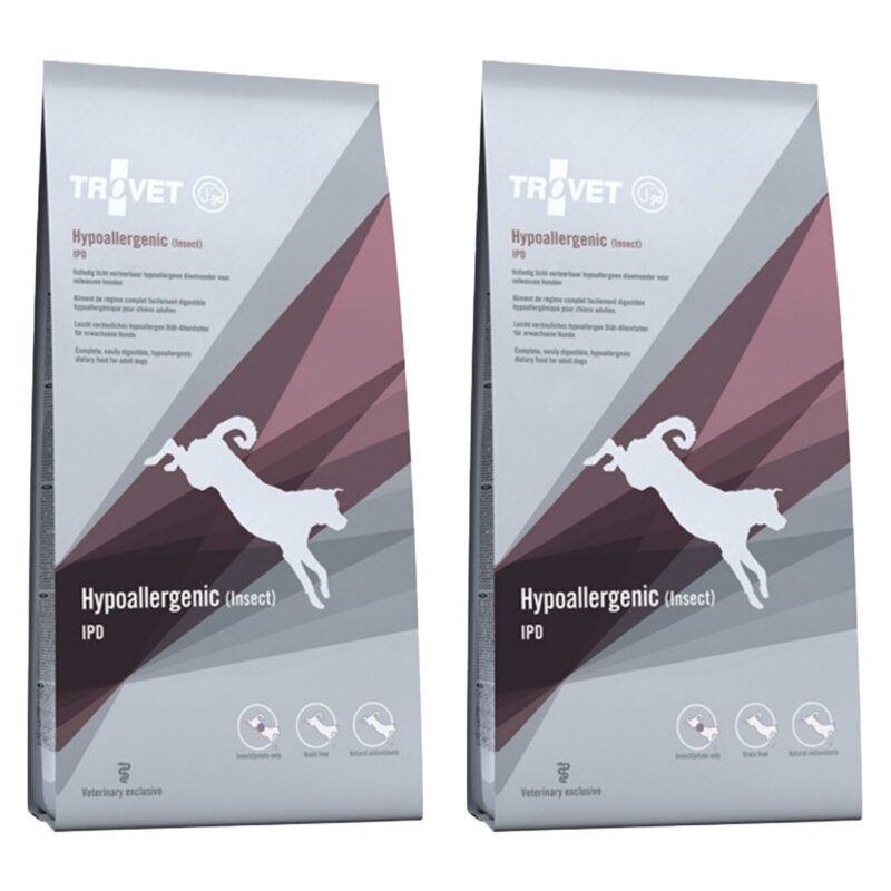 Karma dla psa TROVET Hypoallergenic IPD Świeże owady 2 x 3 kg