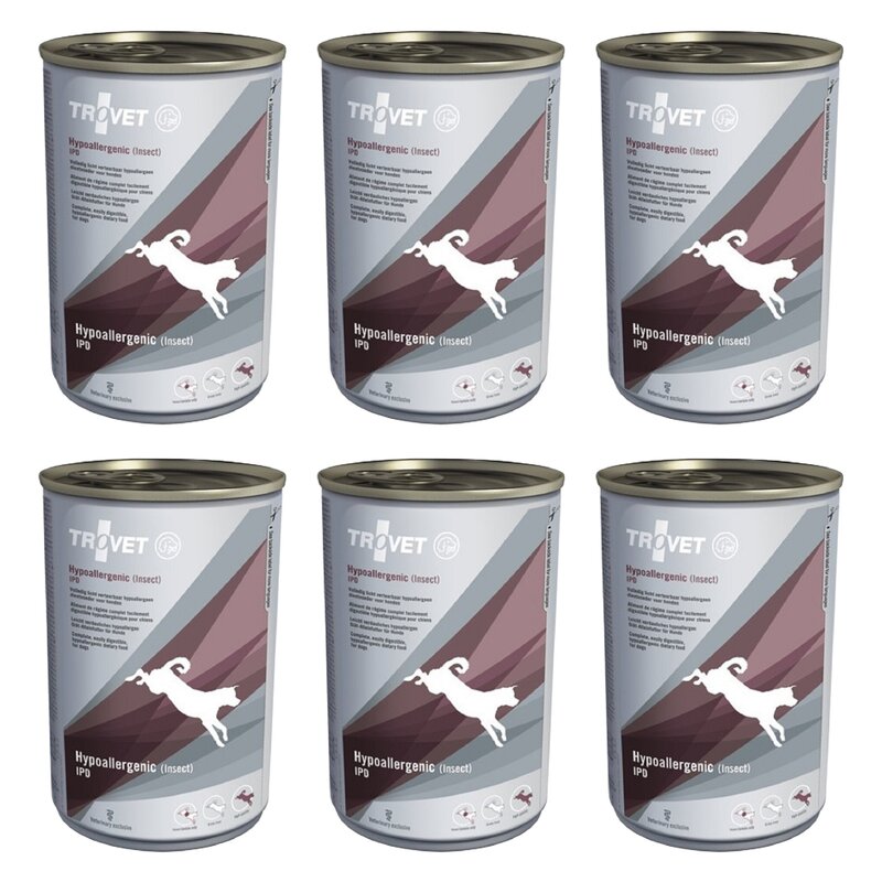 Karma dla psa  TROVET Hypoallergenic Insect IPD Owady 6 x 400 g