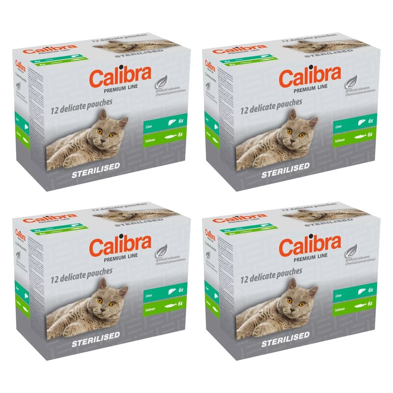 Karma dla kota CALIBRA Premium Sterilised Multipack 48 x 100 g