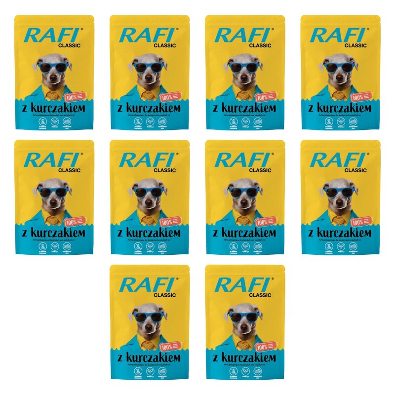 Karma dla psa RAFI Classic z kurczakiem 10 x 400 g