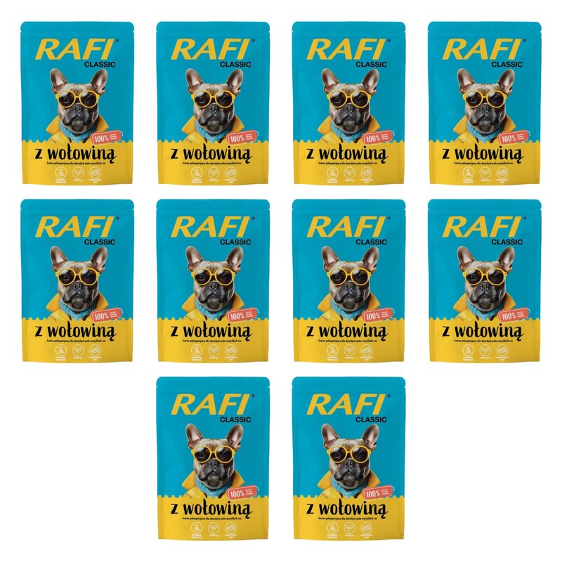 Karma dla psa RAFI Classic z wołowiną 10 x 400 g