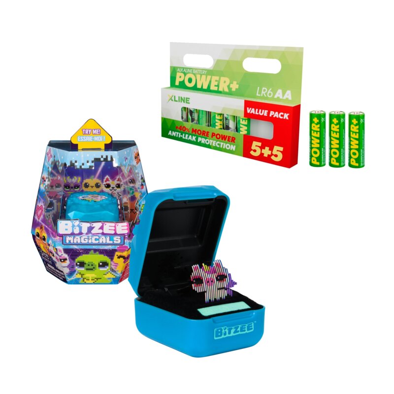 Zabawka interaktywna SPIN MASTER Bitzee Zwierzątko Magicals 6069066 + Baterie AA LR6 XLINE Power+ DB150 Alkaliczne (10 szt.)