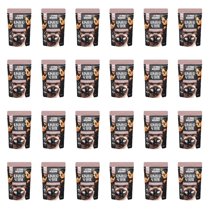 Karma dla kota PAN MIĘSKO Kawałki w sosie Kurczak z przepiórką 24 x 85 g