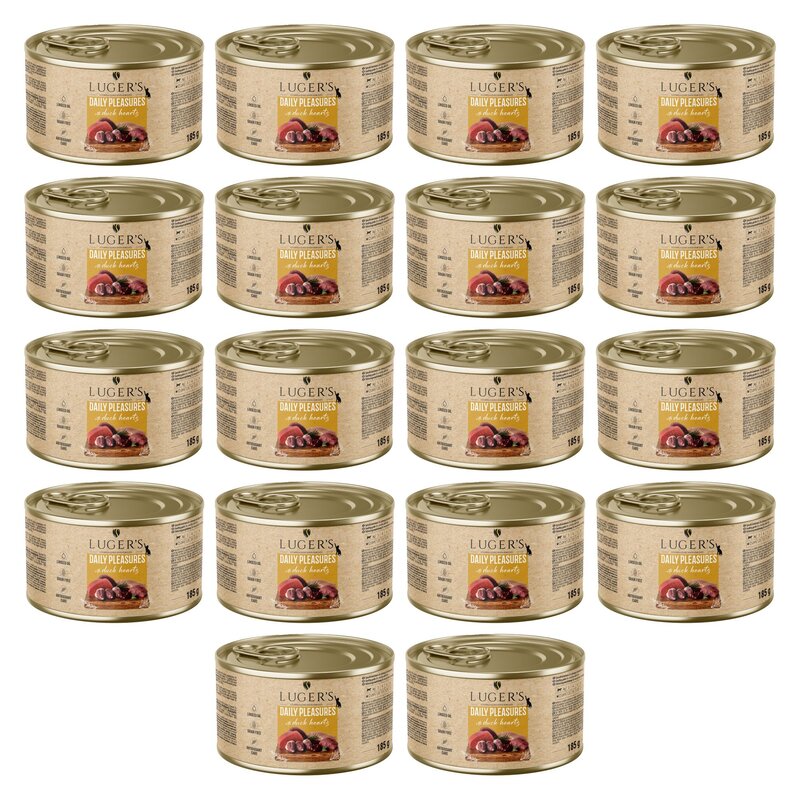 Karma dla kota LUGER'S Daily Pleasures z sercami z kaczki 18 x 185 g