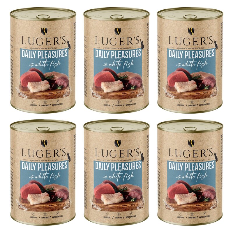 Karma dla kota LUGER'S Daily Pleasures z białą rybą 6 x 400 g