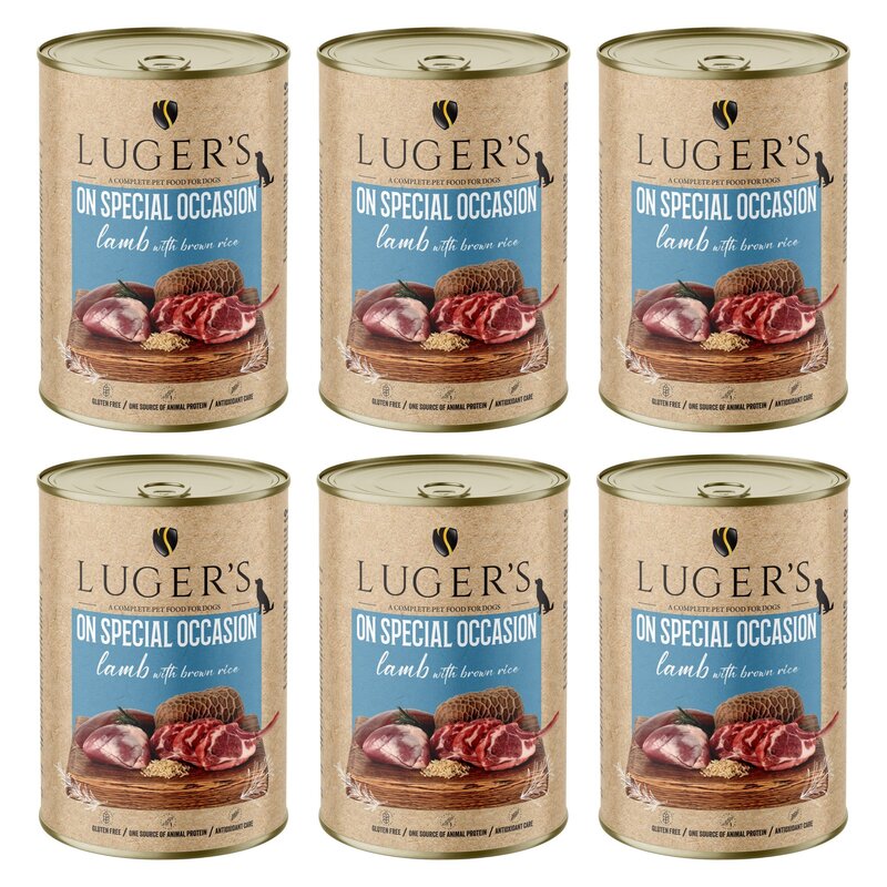 Karma dla psa LUGER'S On Special Occasion Jagnięcina z brązowym ryżem 6 x 400 g