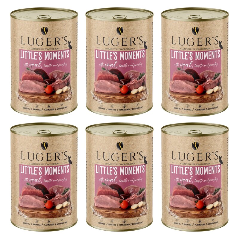 Karma dla psa LUGER'S Little's Moments z cielęciną, pomidorem i pietruszką 6 x 400 g