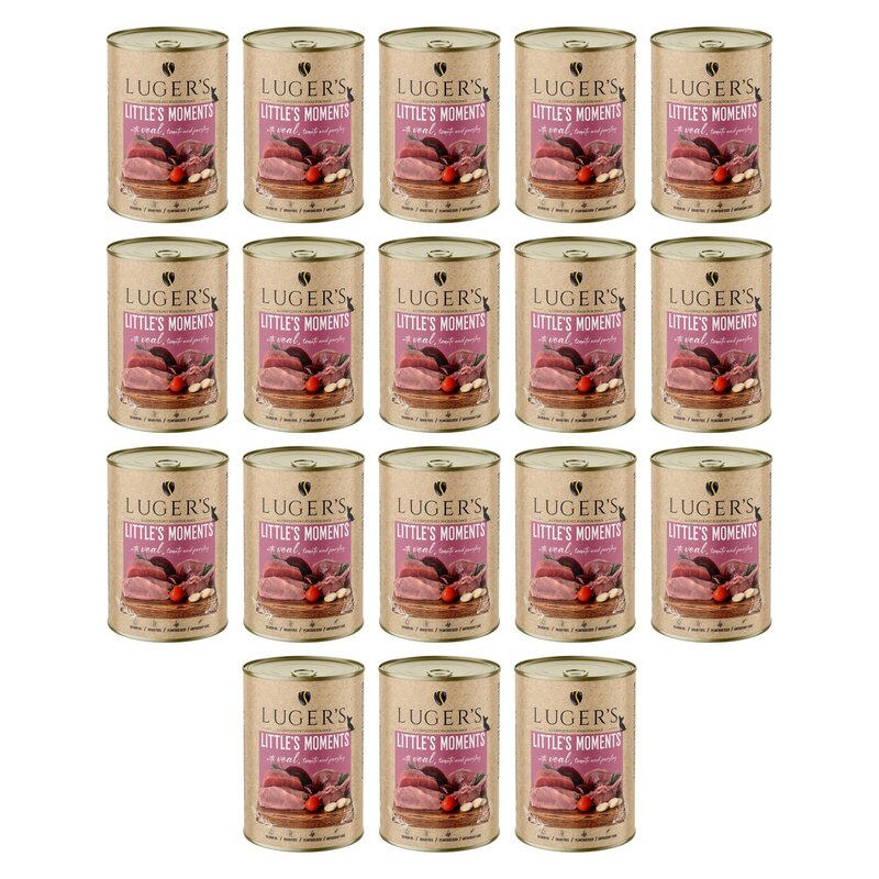 Karma dla psa LUGER'S Little's Moments z cielęciną, pomidorem i pietruszką 18 x 400 g