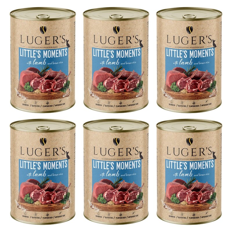 Karma dla psa LUGER’S Little's Moments Jagnięcina z ryżem brązowym 6 x 400 g
