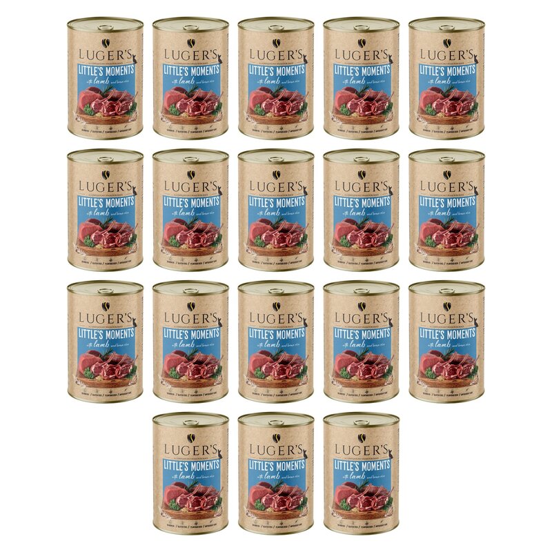 Karma dla psa LUGER’S Little's Moments Jagnięcina z ryżem brązowym 18 x 400 g