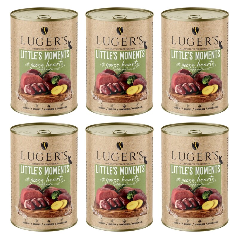 Karma dla psa LUGER’S Little's Moments Gęś z ziemniakiem i brokułem 6 x 400 g