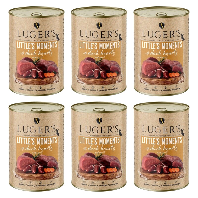 Karma dla psa LUGER’S Little's Moments Serce z kaczki i marchewką 6 x 400 g